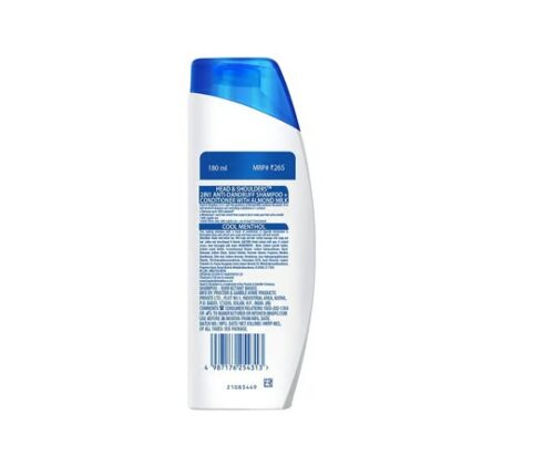 Head & Shoulders Cool Menthol 2-in-1 Shampoo & Conditioner 180 ml - Image 2