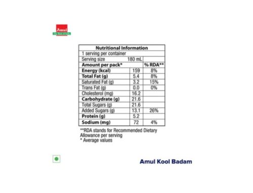 Amul Kool Badam Flavoured Milk - Image 4