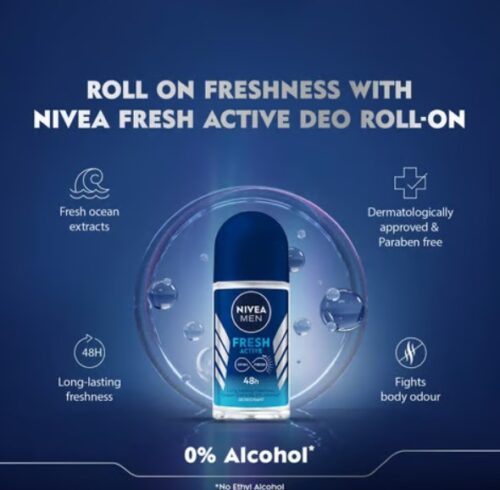 Nivea Men Fresh Active Men's Roll On - Image 3
