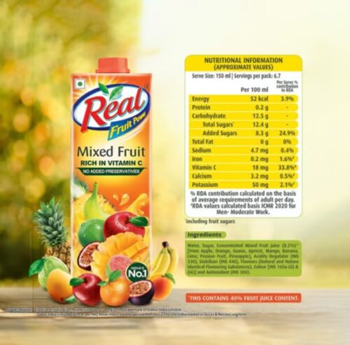 Real Fruit Power Mixed Fruit Juice 1 l - Image 4
