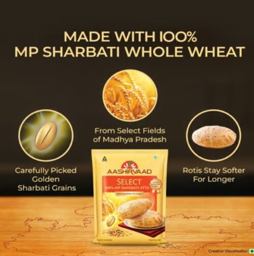 Aashirvaad Wheat Sharbati Atta (5 kg) - Image 2