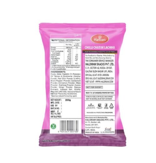 Haldiram's Chilli Chatak Lachha Namkeen Snacks (200 gm) - Image 2